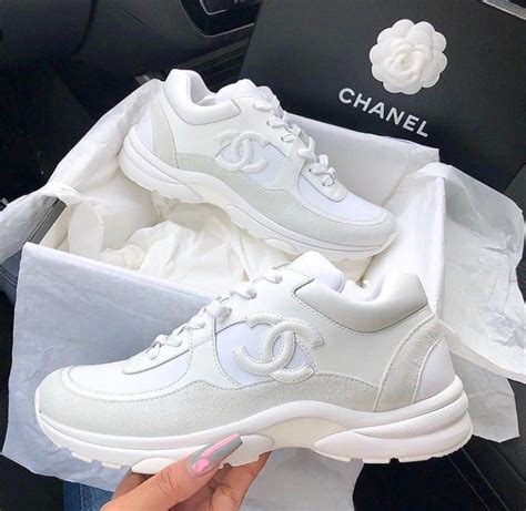 chanel sneakers outfit ideas|Chanel sneakers white and silver.